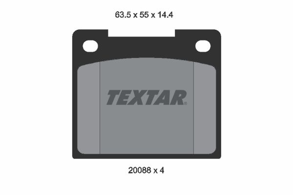 TEXTAR Комплект тормозных колодок, дисковый тормоз 2008802