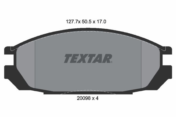 TEXTAR Комплект тормозных колодок, дисковый тормоз 2009801