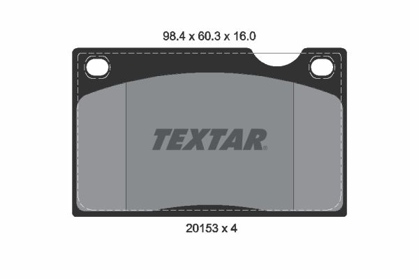 TEXTAR Комплект тормозных колодок, дисковый тормоз 2015302