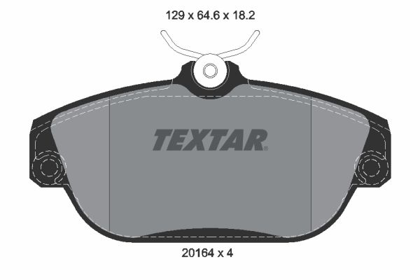 TEXTAR Комплект тормозных колодок, дисковый тормоз 2016402
