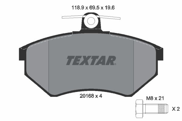 TEXTAR Комплект тормозных колодок, дисковый тормоз 2016804
