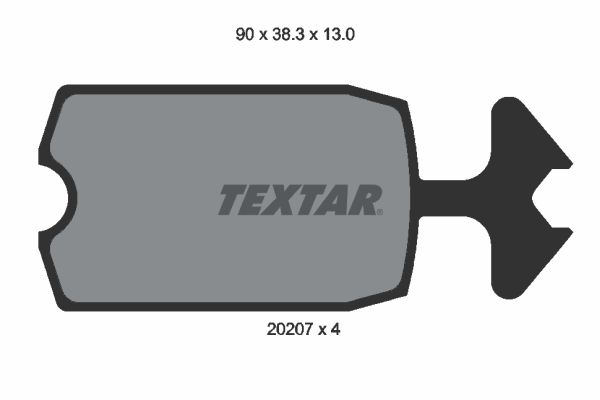 TEXTAR Комплект тормозных колодок, дисковый тормоз 2020709
