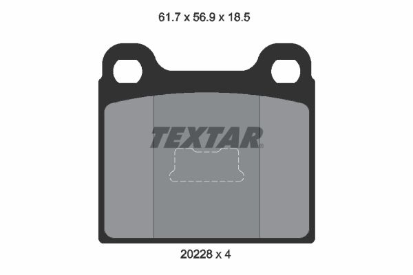 TEXTAR Комплект тормозных колодок, дисковый тормоз 2022802