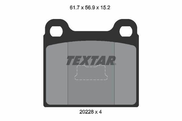 TEXTAR Комплект тормозных колодок, дисковый тормоз 2022803