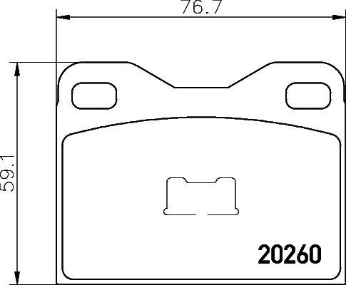 TEXTAR Комплект тормозных колодок, дисковый тормоз 2026003