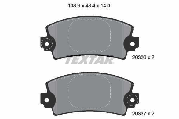 TEXTAR Комплект тормозных колодок, дисковый тормоз 2033602