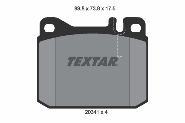 TEXTAR Комплект тормозных колодок, дисковый тормоз 2034110