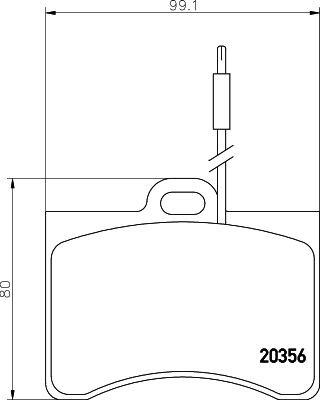 TEXTAR Комплект тормозных колодок, дисковый тормоз 2035604