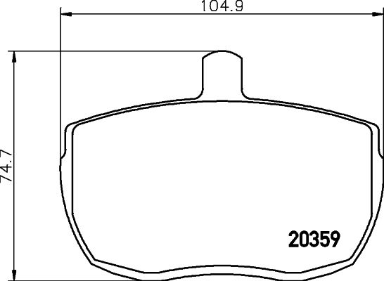 TEXTAR Комплект тормозных колодок, дисковый тормоз 2035905