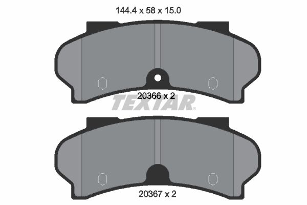 TEXTAR Комплект тормозных колодок, дисковый тормоз 2036602