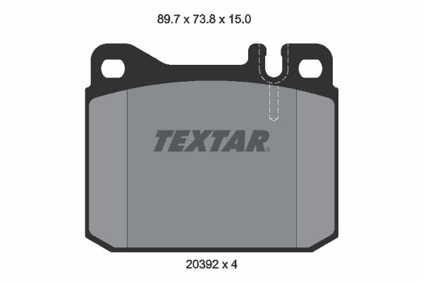 TEXTAR Комплект тормозных колодок, дисковый тормоз 2039204