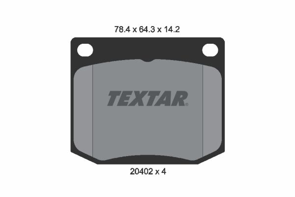TEXTAR Комплект тормозных колодок, дисковый тормоз 2040201