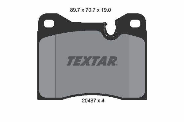 TEXTAR Комплект тормозных колодок, дисковый тормоз 2043702