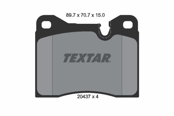 TEXTAR Комплект тормозных колодок, дисковый тормоз 2043703