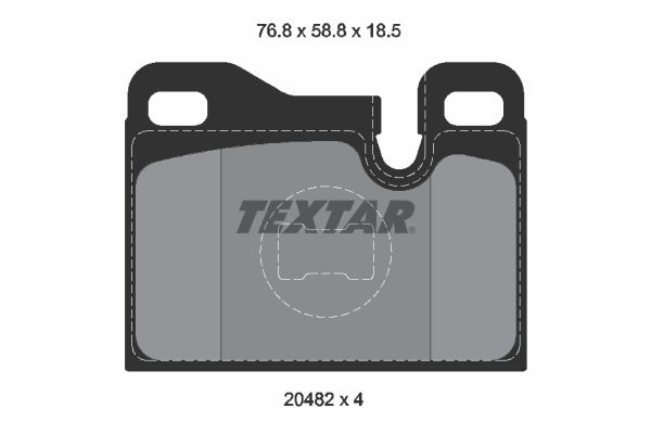 TEXTAR Комплект тормозных колодок, дисковый тормоз 2048203