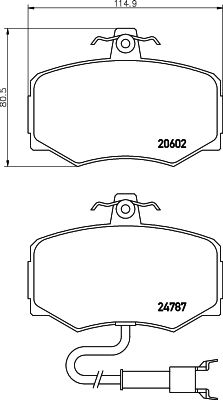 TEXTAR Комплект тормозных колодок, дисковый тормоз 2060201