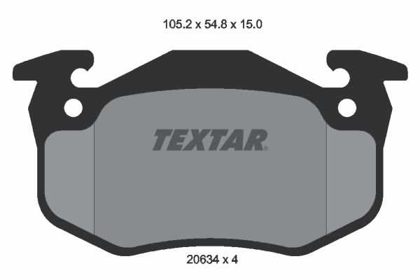 TEXTAR Комплект тормозных колодок, дисковый тормоз 2063402