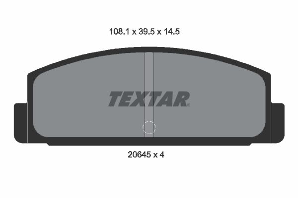 TEXTAR Комплект тормозных колодок, дисковый тормоз 2064501