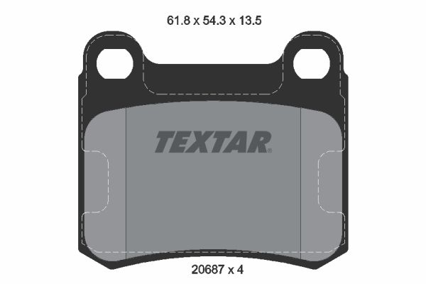 TEXTAR Комплект тормозных колодок, дисковый тормоз 2068703