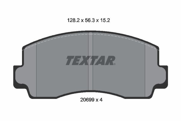 TEXTAR Комплект тормозных колодок, дисковый тормоз 2069901