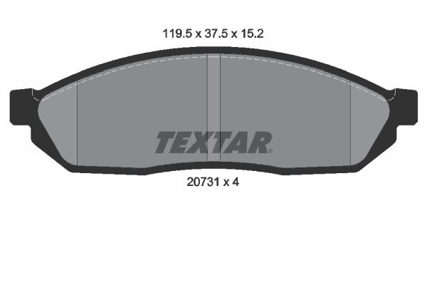 TEXTAR Piduriklotsi komplekt,ketaspidur 2073101