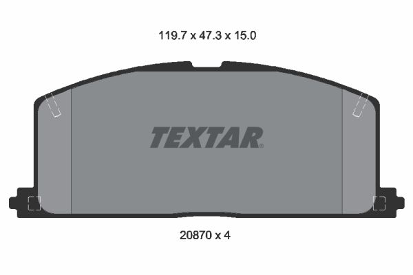 TEXTAR Комплект тормозных колодок, дисковый тормоз 2087001