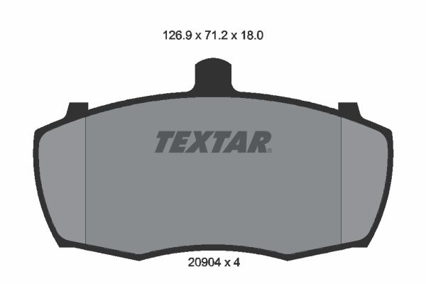 TEXTAR Комплект тормозных колодок, дисковый тормоз 2090401