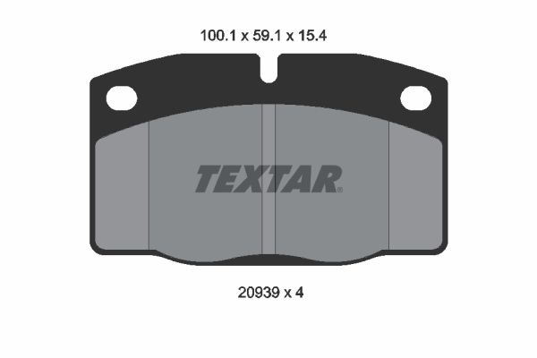 TEXTAR Комплект тормозных колодок, дисковый тормоз 2093903