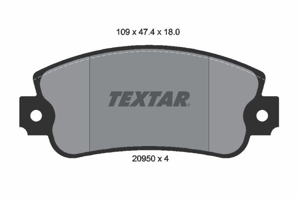 TEXTAR Комплект тормозных колодок, дисковый тормоз 2095005