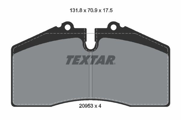 TEXTAR Комплект тормозных колодок, дисковый тормоз 2095302