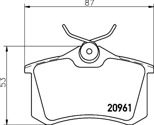 TEXTAR Piduriklotsi komplekt,ketaspidur 2096102