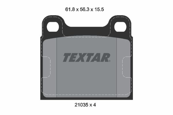 TEXTAR Комплект тормозных колодок, дисковый тормоз 2103501