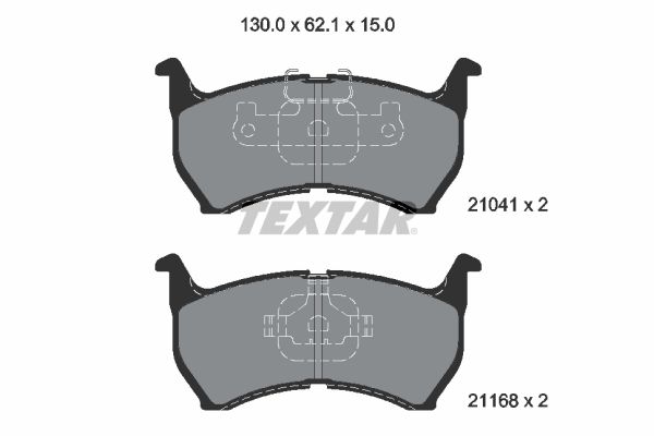 TEXTAR Piduriklotsi komplekt,ketaspidur 2104102