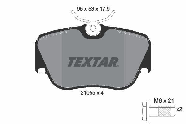 TEXTAR Комплект тормозных колодок, дисковый тормоз 2105503