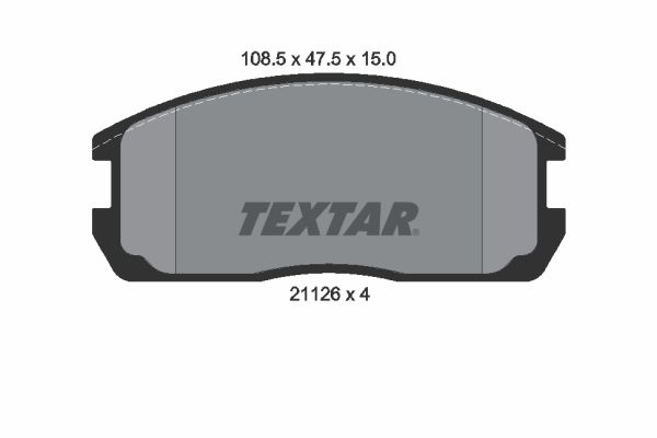 TEXTAR Комплект тормозных колодок, дисковый тормоз 2112601