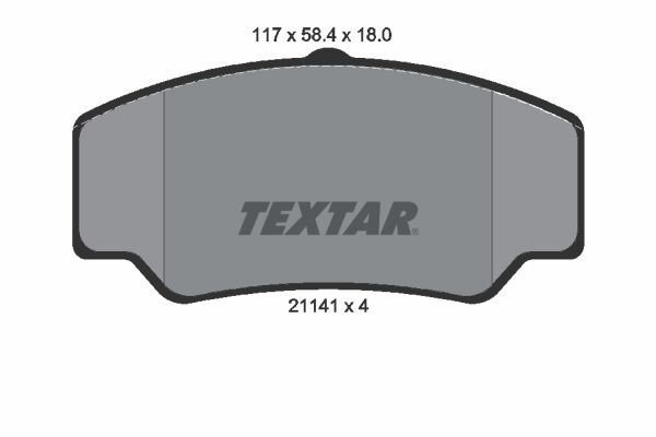 TEXTAR Комплект тормозных колодок, дисковый тормоз 2114103