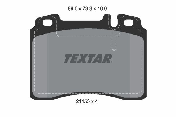 TEXTAR Комплект тормозных колодок, дисковый тормоз 2115305