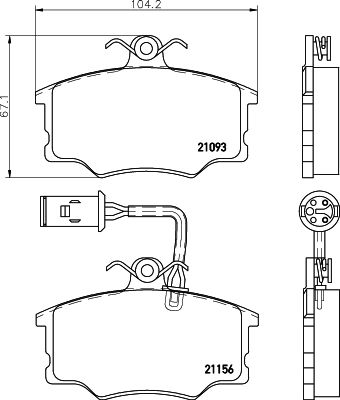 TEXTAR Комплект тормозных колодок, дисковый тормоз 2115601