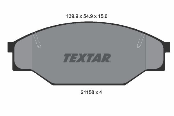 TEXTAR Piduriklotsi komplekt,ketaspidur 2115801