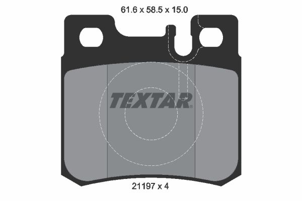 TEXTAR Комплект тормозных колодок, дисковый тормоз 2119701