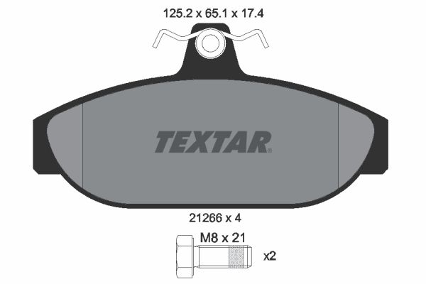 TEXTAR Комплект тормозных колодок, дисковый тормоз 2126601