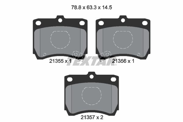 TEXTAR Piduriklotsi komplekt,ketaspidur 2135501