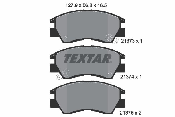 TEXTAR Комплект тормозных колодок, дисковый тормоз 2137301