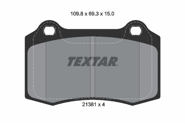 TEXTAR Комплект тормозных колодок, дисковый тормоз 2138102