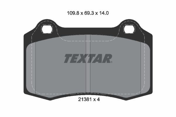 TEXTAR Комплект тормозных колодок, дисковый тормоз 2138104