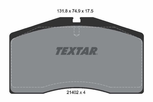 TEXTAR Комплект тормозных колодок, дисковый тормоз 2140201