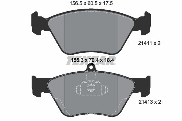 TEXTAR Piduriklotsi komplekt,ketaspidur 2141101