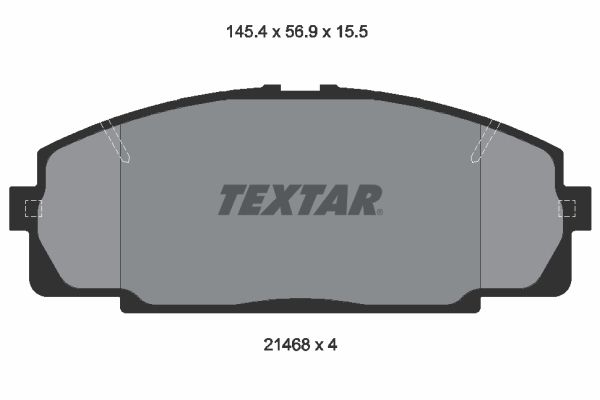 TEXTAR Комплект тормозных колодок, дисковый тормоз 2146801