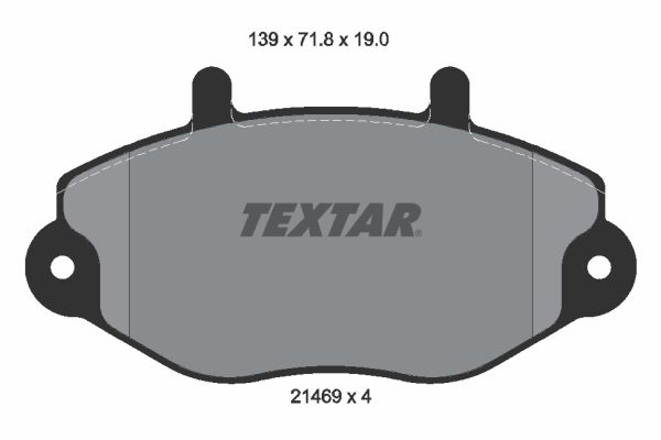 TEXTAR Комплект тормозных колодок, дисковый тормоз 2146901