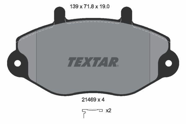 TEXTAR Комплект тормозных колодок, дисковый тормоз 2146902